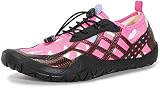  Gaatpot Escarpines de Surf para Mujer Hombre Zapatos de Playa Zapatos de Agua Barefoot Deporte Secado Rápido Yoga Aptitud Aire Libre Rosa 37EU
