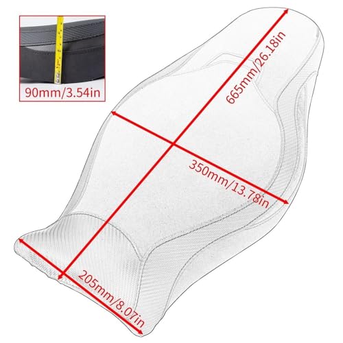 Cojín de asiento para MT-09 con acolchado ergonómico antideslizante 6