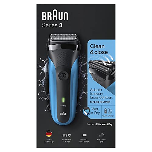 Braun Beard Detail Trimmer,Hair Clippers For Men,Cordless & Rechargeable,Mini Foil Shaver With Gillette Proglide Razor,Silver,10Pc And Electric Razor For Men, Series 3 310S,Rechargeable,Wet & Dry #TOP6