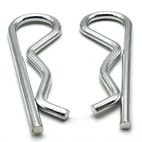 M6 X 120 Stainless Steel Cotter Pin Hairpin Silver R Shape Spring Retaining Clip For For Fixing Objects (2 Pack) #TOP3