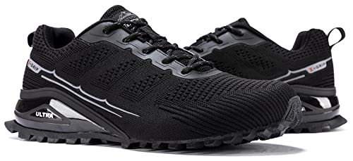 Image of ikunka Men's Fashion Sneakers Lightweight Breathable Walking Shoes Tennis Cross Training Shoe Non Slip Trail Running Shoes