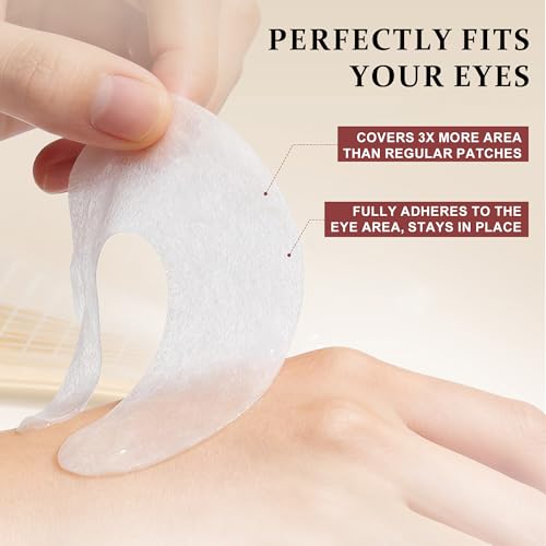 Ycz Under Eye Patches (60 ct) – Caffeine Eye Masks for Puffy Eyes, Dark Circles & Fine Lines, Hydrating Collagen Masks with Niacinamide for Depuffing, Anti-Aging 360° Full Eye Care