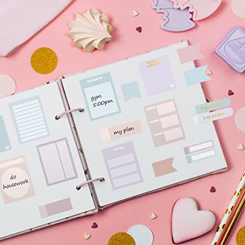 24 Sheets Pastel Functional Planner Stickers Mixed Metallic Functional And Elegant Stickers With Elbow Tweezer Colorful Customizing Planners Stickers For Planners Notebooks Budgeting Decorate Calendar #TOP4