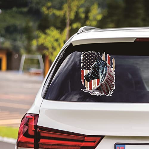 Horse American Flag Car Decal Patriot Horse Usa Flag Car Vinyl Decal Waterproof Sticker For Auto Car Truck Wall Laptop #TOP3