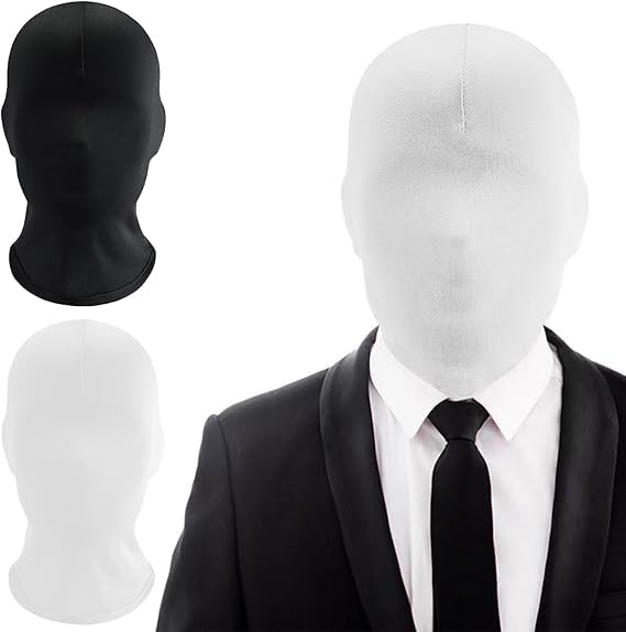 Fjquamitix 2 Pack Halloween Black Mask, Soft Polyester DIY Doodle Mask