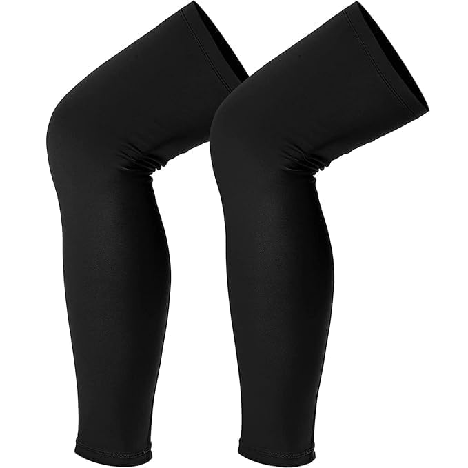 Leg Sleeves Unisex Sports Compression Sun Protection Thigh Non-Slip UPF Cooling Full Length Cycling Riding Golf Football Running Winter.-image-33