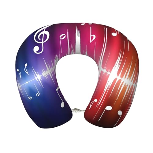 Pidgazdfgv Notas musicales. Almohada de viaje en avión, almohada de cuello de espuma viscoelástica, lavable a máquina, festival