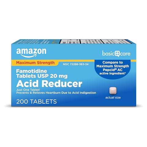 Amazon Basic Care Maximum Strength Famotidine Tablets 20 mg Cover