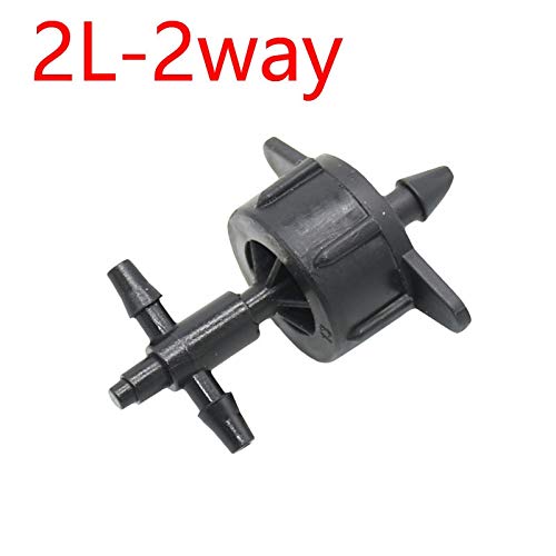 LANZHEN-RY Durable 60PCS Greenhouse Drip Arrow 2L 4L 8L Dripper Water Debit Pressure Compensating Emitter 2-way 4-way Cross Water Splitter (Color : 2L 2 way)