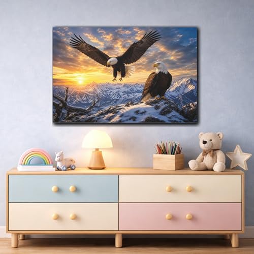 Impression toile aigle réalisme cinématographique 75x50cm - 3