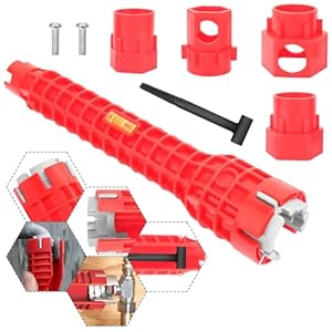 Faucet and Sink Installer Tool（14 in 1） Multifunction sink wrench sink drain wrench under sink wrench faucet tool For fit Toilet Bowl/Sink/Kitchen