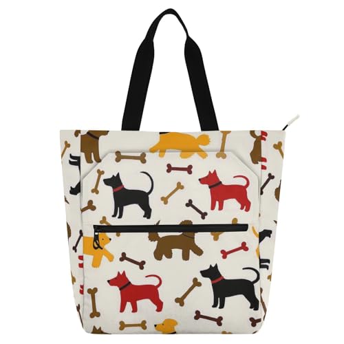 Sac fourre-tout pour garçons et filles, grand sac de plage avec fermeture éclair et poche zippée