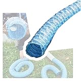 BERWDUXA Soft Infiltration French Drain Pipe Dia 2in Underground Perforated Drainage Pipes Construction Site/Landscape Drain Pipe Non Woven Fabric(L 2m/6.56ft,300mm(11 4/5'))