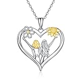 Picture of AOBOCO Sterling Silver Sisters Necklace from Sister Mothers Day Jewelry Gifts for Female Friends