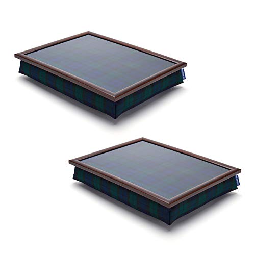 Knietabletts mit Schottenkaro, für Fernseher, Abendessen, Sitzsack, gepolstert, Laptop-Halter, Bett, Schreibtisch, mit abwischbarer Oberfläche und