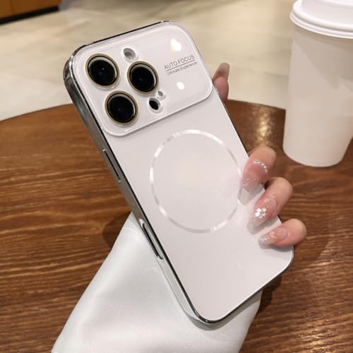 Coque titane iPhone 15 Pro mate blanche luxe avec protection objectif photo haute précision