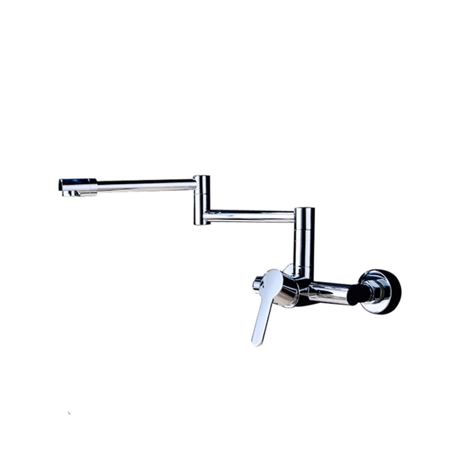 Tipo de Pared de Cobre Tapón Universal de Cocina telescópica Plegable Universal, Lavado de Platos de Lavabo, Grifo Alargado(Cold and Hot)