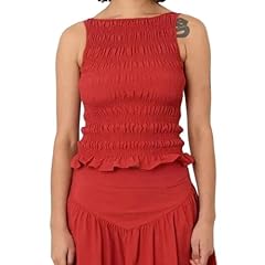 A Ruffle Hem Red