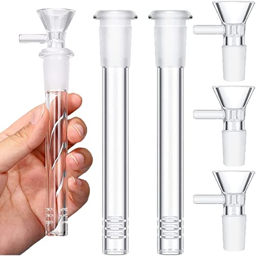 5.2 inch 3 Pcs 14mm Clear Scientific Glass Tube with 3 Glass funnels