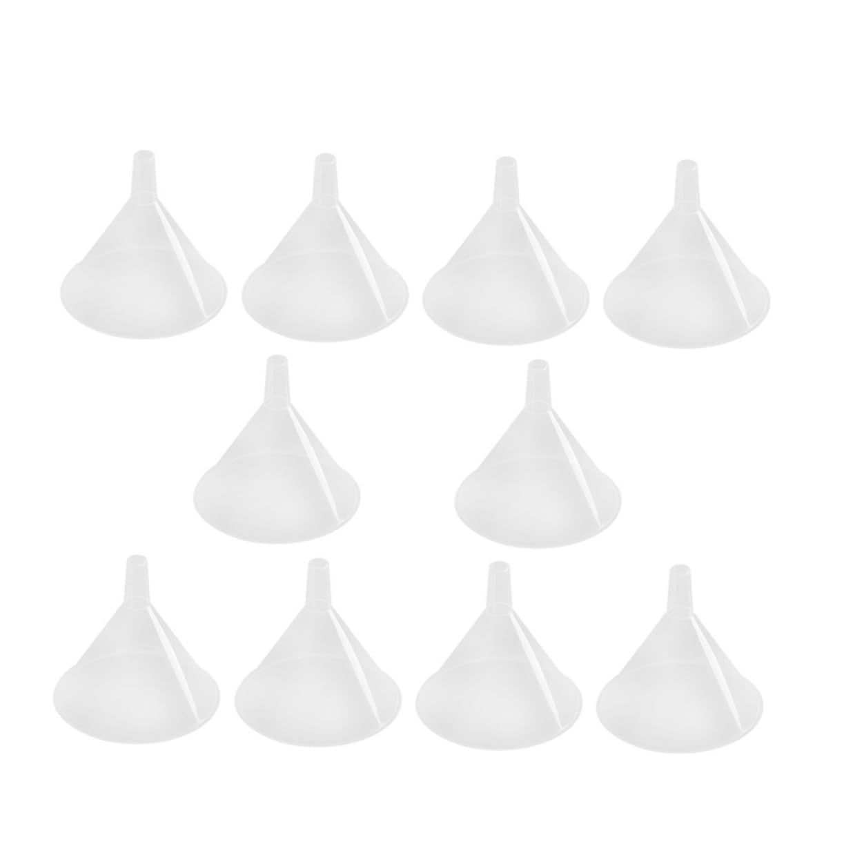 10pcs Plastic Kitchen Funnel Food-Grade Liquid Transferring Funnel for Easy Pouring and Filling Bottles Smooth Kitchen Gadget for Spices and Powders