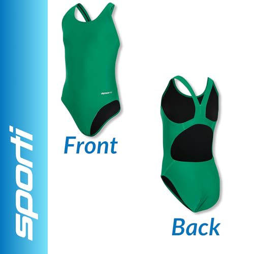 Image of Sporti Wide Strap Athletic One Piece Swimsuit for Women - Graphic Design Pattern - Swim Team Bathing Swimsuit for Competiton