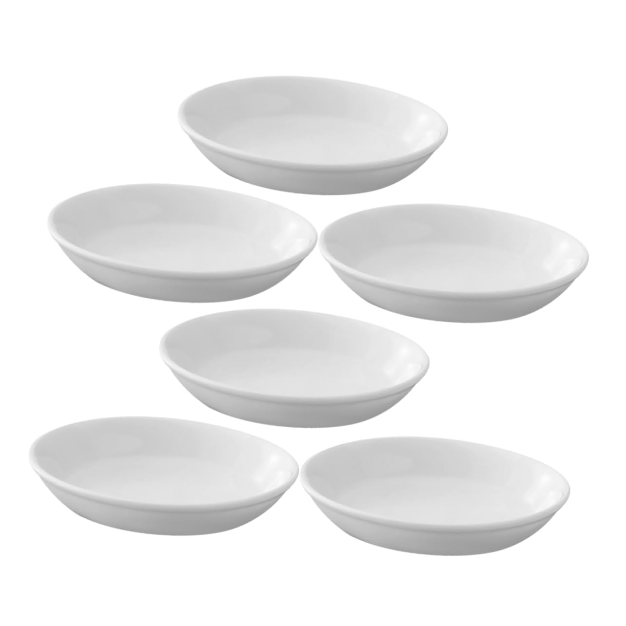 POPETPOP Faciles à Nettoyer Lot de 6 Coupelles Rondes en Céramique Blanche, Accessoires de Rechange pour Brûleur à Cire Fondue pour Bougies et Aromathérapie