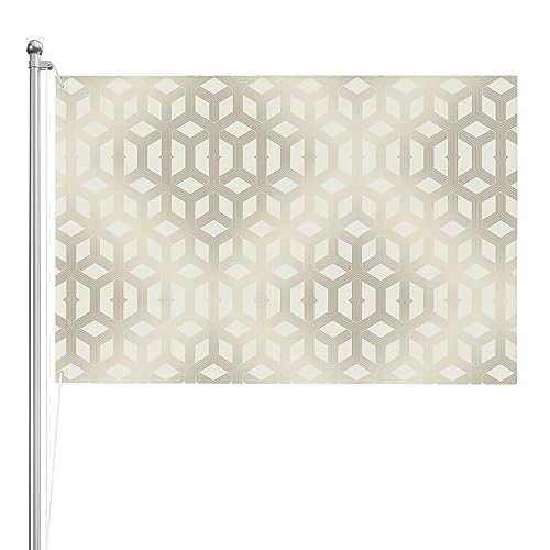 Drapeau extérieur Hexa géométrique chic pour décoration de jardin et cour