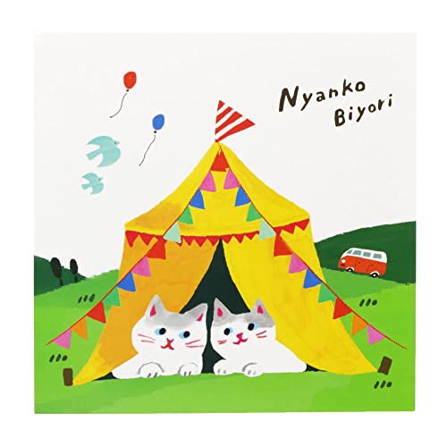 Notes adhésives Nyanko Biyori pour ne plus perdre vos mémos grâce au carnet protecteur camping
