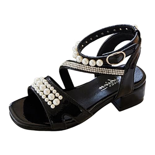 IWIHMIV Girls Slides Sandals Girls Sandals Open Toe Breathable Fashion Summer Thick Low Heel Sandals with Rubber Sole