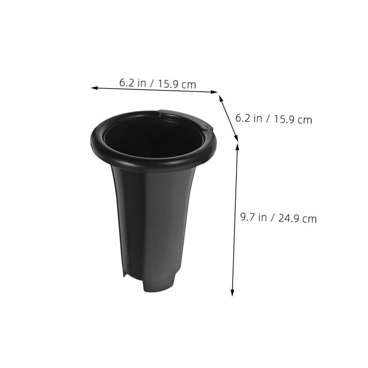 Set 10 Pezzi Vasi da Vivaio in Plastica Neri per Piante Grasse da Interno, Vaso per Piantine Fori Drenaggio, Resistente Pp, per Giardino e Balcone
