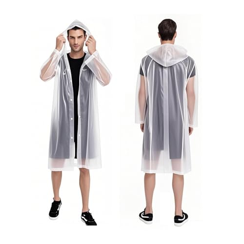 2Pcs Rain Coats - Reusable EVA Rain Ponchos for Adults Rain Jackets Raincoats for Men Women3