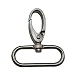 Ailisi Metal Silvery Olive Lobster Clasps 1.5 Inches Internal Diameter Oval Swivel Trigger Clips Hooks Pack of 6