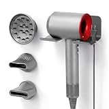 LLCS® Universelle föhn Halterung kompatibel, fön Halterung ohne Bohren, wandhalterung kompatibel mit Supersonic Aluminiumlegierung, Kabelmanagement (3 Düsen Aufbewahrung)