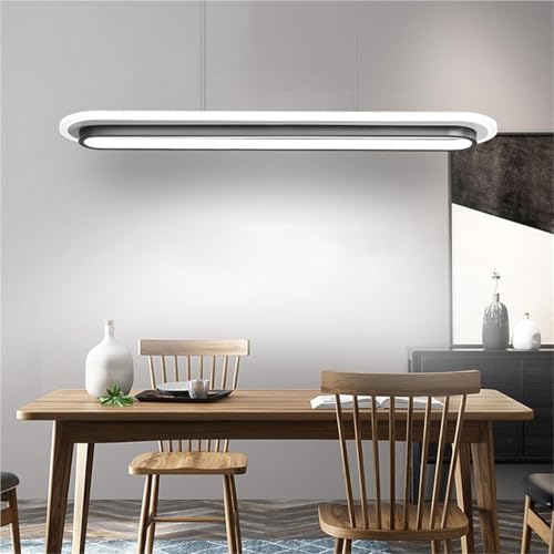 Suspension ovale moderne blanche pour table à manger et bureau - 4