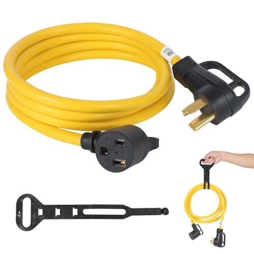 10FT NEMA 14-30P to 6-50R Welder Adapter Cord, ZDHQLHJ 30Amp 4 Prong 14-30 Dryer Male Plug to 50Amp 3 Prong 6-50 Welder Female Receptacle Power Cord, for Welding Machine Plasma Cutter EV Charger