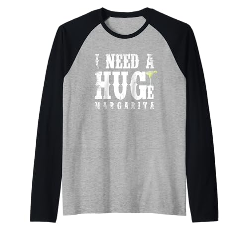Mujeres I Need A Huge Margarita Vintage Vine Cocktail Lovers Camiseta Manga Raglan