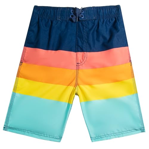 Kanu Surf Boys' Specter Quick Dry UPF 50+ Beach Swim Trunk, Infinite Multi, Medium (10/12)