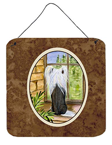 Caroline's Treasures SS8121DS66 Chinese Crested Wall or Door Hanging Prints Aluminum Metal Sign Kitchen Wall Bar Bathroom Plaque Home Decor, 6x6, Multicolor