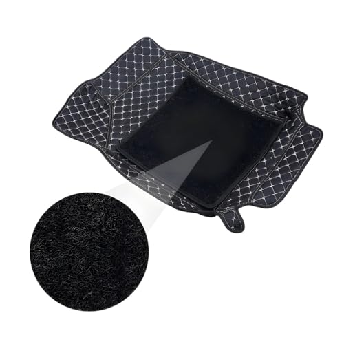 Image of 7D Car Foot Mat for Sierra EV | Black Silver | Premium Leatherette | Imparts Luxurious & Elegant Look | 100% Waterproof and Dust Proof | Custom Fitted Car Floor Tray Mat