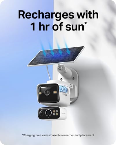 Image of Tapo 2K Dual Lens Pan /Tilt Security Battery Camera Wireless w /Solar Panel, 165 Wide-Angle + 6mm Telephoto, Free Person /Vehicle Detection, 360 Pan, SD /Cloud Storage, Works w /Alexa & Google, C645D KIT