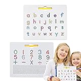 2-in-1 Doppelseitige Magnet-Alphabet-Edition – Alphabet-Abziehtafel mit magnetischen Stahlkugeln,...