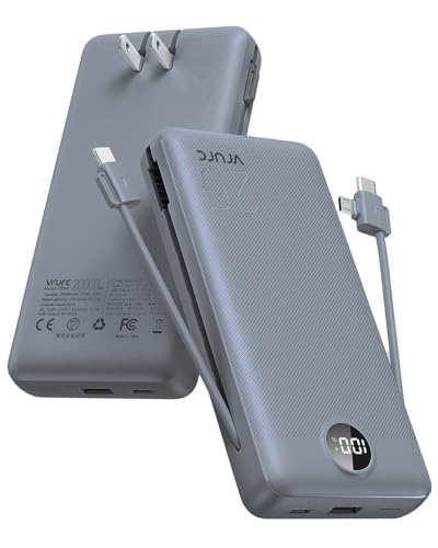 Portable Charger Power Bank 20000mAh,VRURC 22.5W Fast Charging Power Bank