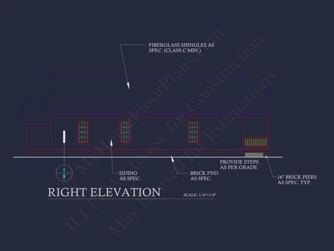 10-1037 House Plan - Traditional Cottage Home Plan - 2-Bed, 1-Bath, 950 SF