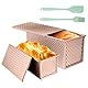 Brotbackform mit Deckel, Rechteckig Roségold, Toastbrot Backform Set,Toast Brot Backform Set,4PCS Antihaft Brot Toastform mit Deckel,Brot backen Zubehör für Brot, Kuchen