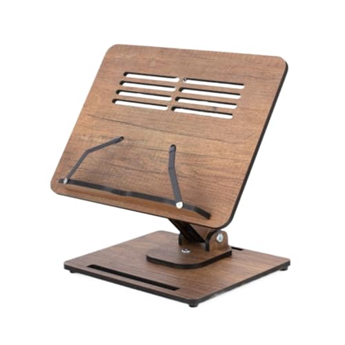 CHUNXVLI Atril para Libro De Cocina Estantería De Escritorio Ajustable con Clips De Página Estantería De Madera Plegable Soporte De Libros para Lectura