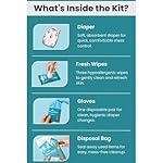 DiapaROO-All-in-One-Travel-Diaper-Changing-Kit–5-in-1-Kit-Disposable-Diaper-Wipes-Gloves-Disposal-Bag–Pocket-Sized-Emergency-Kit-for-On-The-Go-Parents–Compact-Disposable-Changing-Size-3