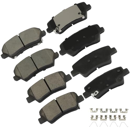 Image of cciyu D1828 & D1813 Front & Rear Ceramic Disc Brake Pads Kit For Hyundai For Elantra GT 2017,For Veloster 2016-2017,For Kia For Forte 2017-2018,For Forte5 2017-2018