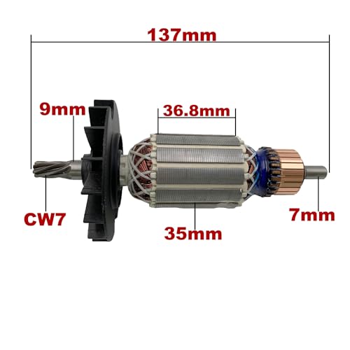 Geruonvig Armature Rotor Anchor Stator Replacement AC220V-240V for GBH2-28 GBH2-28F GBH2-28L GBH2-28DV GBH2-28DFV(Armature)