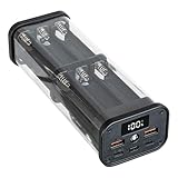 Wilgure Lötfreie Powerbanks Für 12x18650-Batterien. Einfache Mit Kunststoffgehäuse Und Sicherheitsschutzmechanismus. Mehrere Geräteladegeräte