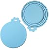ISKM Dosendeckel 2er-Set Futterdosen Deckel Tierfutter Lebensmittelechtes Silikon Katzenfutter Dosen Deckel BPA Frei & FDA-Zulassung 3 in1 Passform Katzen & Hunde (Cyan)